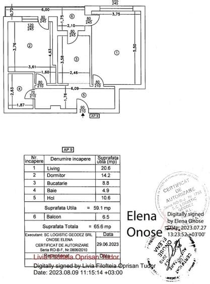 Apartament cu 2 camere decomandat în Popești-Leordeni