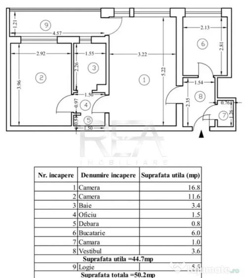 2 camere, 5/9, 50 mp, anvelopat-Gorjului - Bucuresti (Bucuresti-Ilfov) - 3