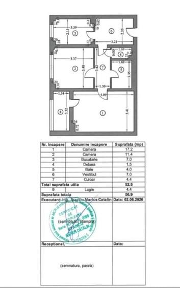 Apartament cu 2 camere decomandat în 1 Mai