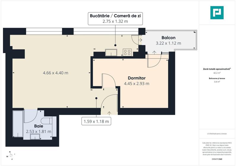 Apartament cu 2 camere la Arad Plaza - 13
