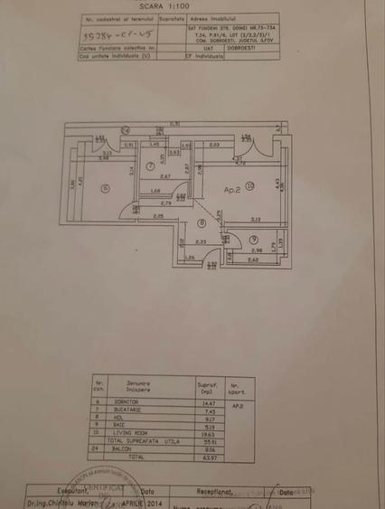 Apartament cu 2 camere în Fundeni