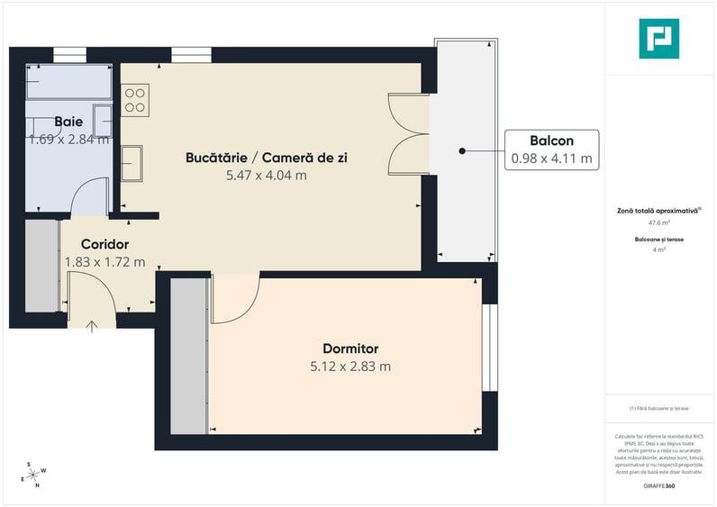 Apartament cu 2 camere în Chișoda
