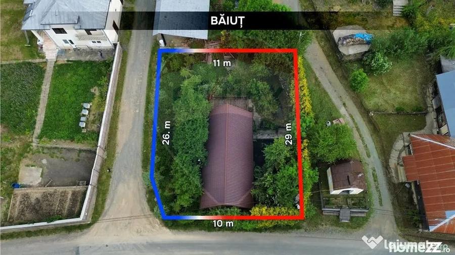 Casă cu 4 camere cu Teren 345 Mp în Băiuț