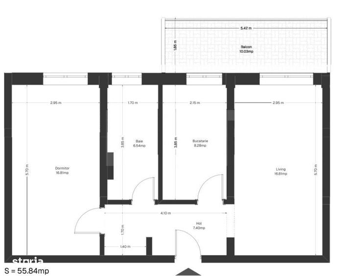 Apartament cu 2 camere în Ghirodei