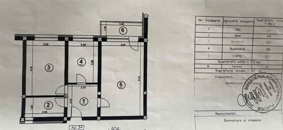 Apartament cu 2 camere decomandat în Sânpetru