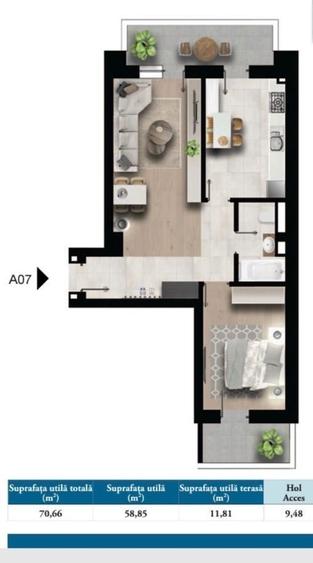 Apartament cu 2 camere semidecomandat în Domnești