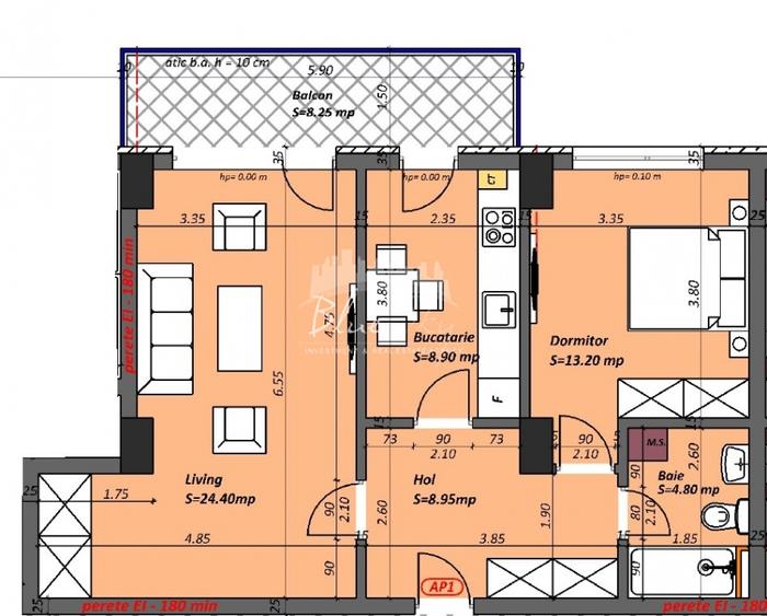 Apartament cu 2 camere decomandat în Tomis Plus