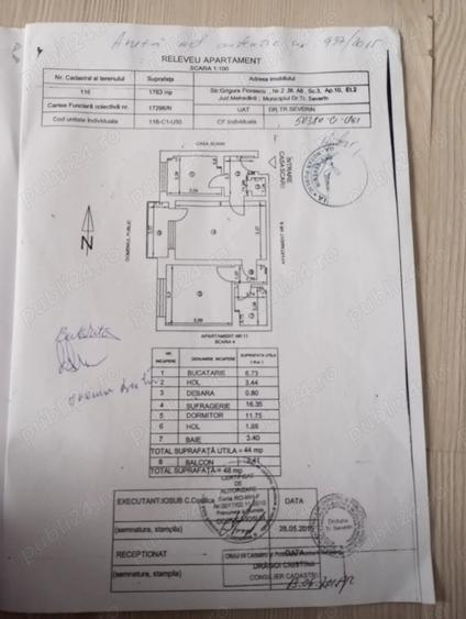 Apartament cu 2 camere semidecomandat în Exterior Vest