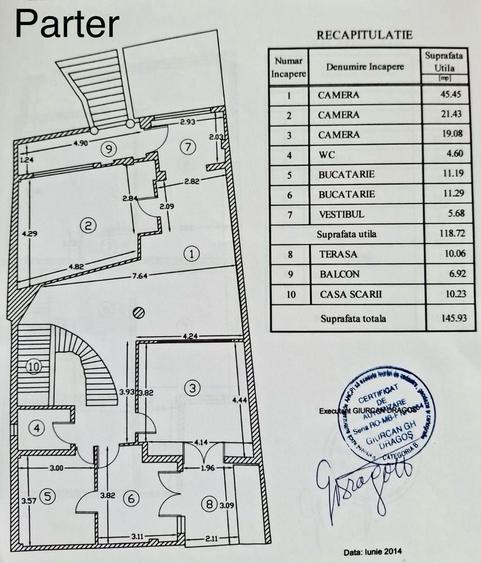 Casă individuală cu 16 camere cu Canalizare în Cotroceni