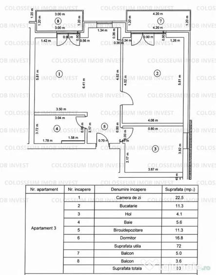 Apartament cu 3 camere decomandat în Avantgarden