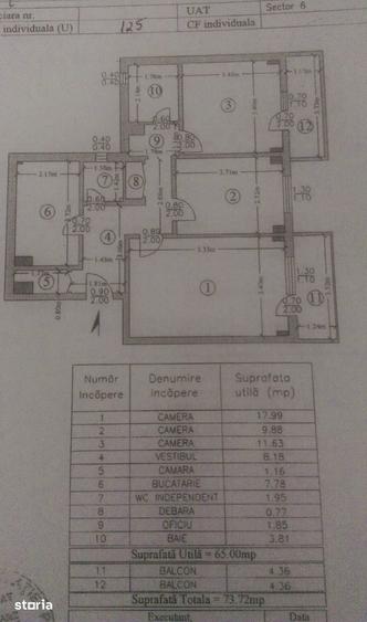 Apartament cu 3 camere decomandat în Drumul Taberei