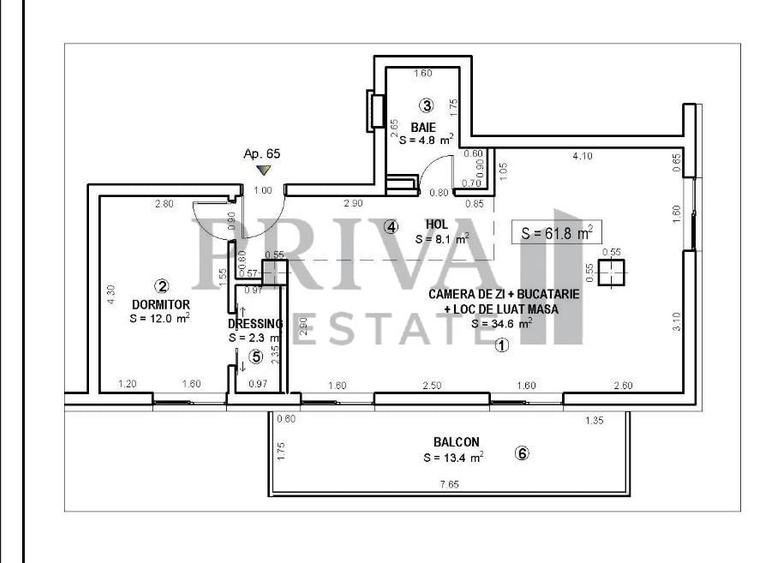 Apartament cu 2 camere, mobilat în Take Ionescu
