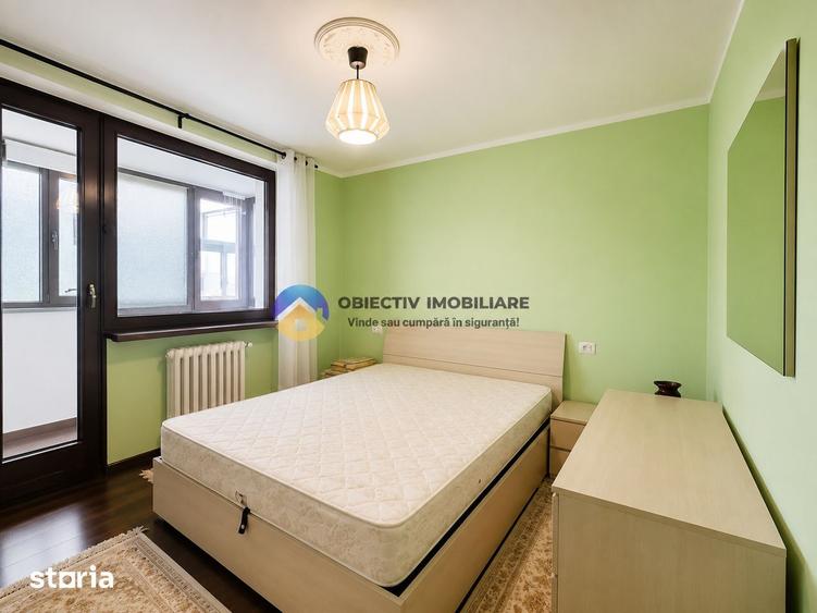 Apartament cu 3 camere semidecomandat, mobilat în Est