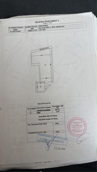 Garsonieră nedecomandată în Tătărași