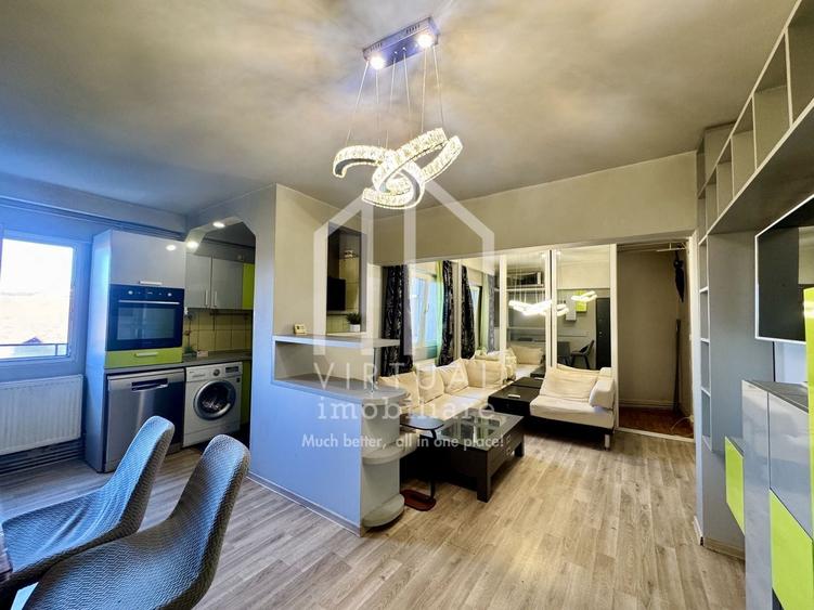 Apartament cu 3 camere semidecomandat, mobilat în Central