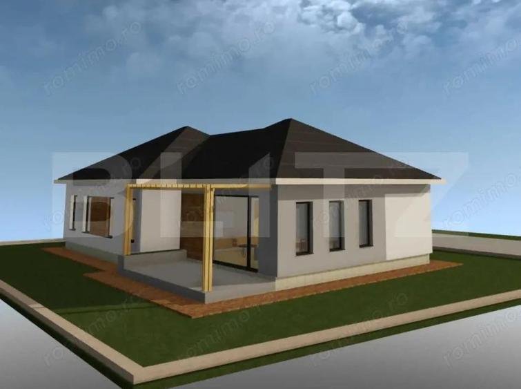 Casă cu 4 camere cu Teren 500 Mp în Cornești