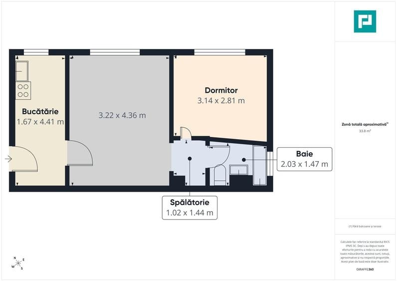 Apartament cu 2 camere, mobilat în Cantemir
