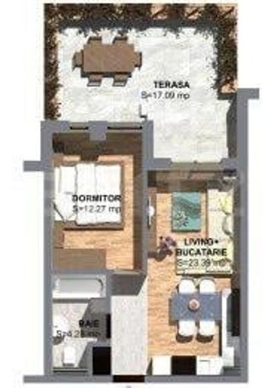 Apartament cu 2 camere semidecomandat în Nord-Vest — fotografia 1