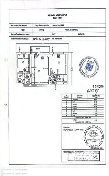 Apartament cu 2 camere semidecomandat în Nord