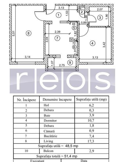 DE VANZARE 2 CAMERE DECOMANDAT | TEIUL DOAMNEI | ETAJ 7/8 | BALCON - 8
