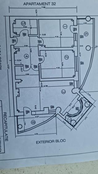 Apartament cu 3 camere decomandat în Valea Moșneagului