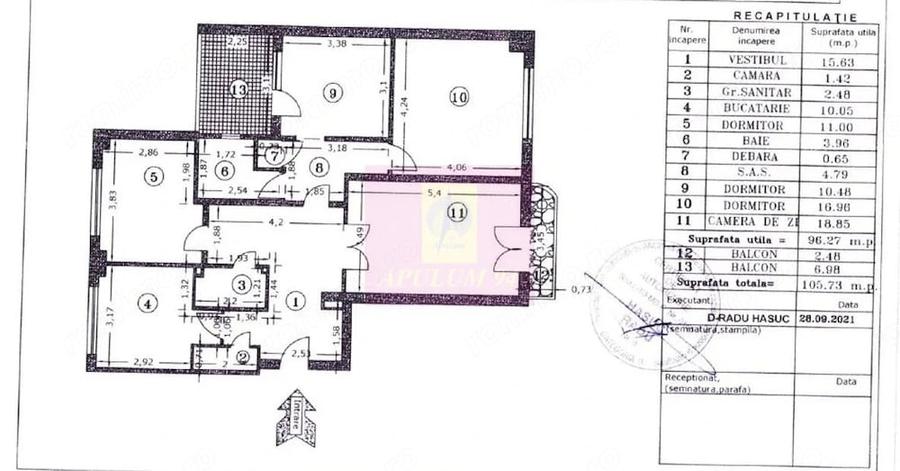 Apartament cu 4 camere decomandat în Unirii