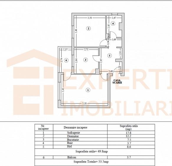 Apartament cu 2 camere decomandat în Dacia