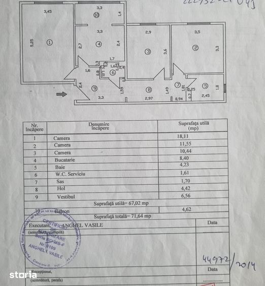 Apartament cu 3 camere în Crângași