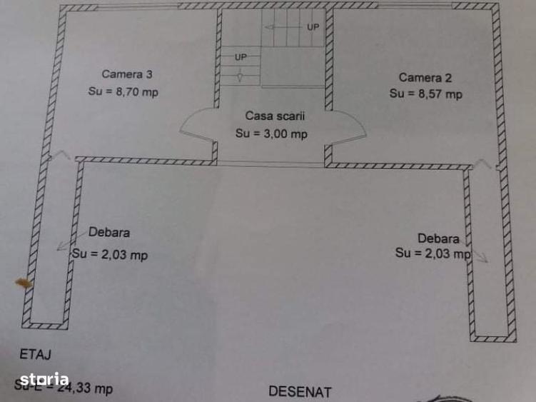 Casă cu 3 camere în Central