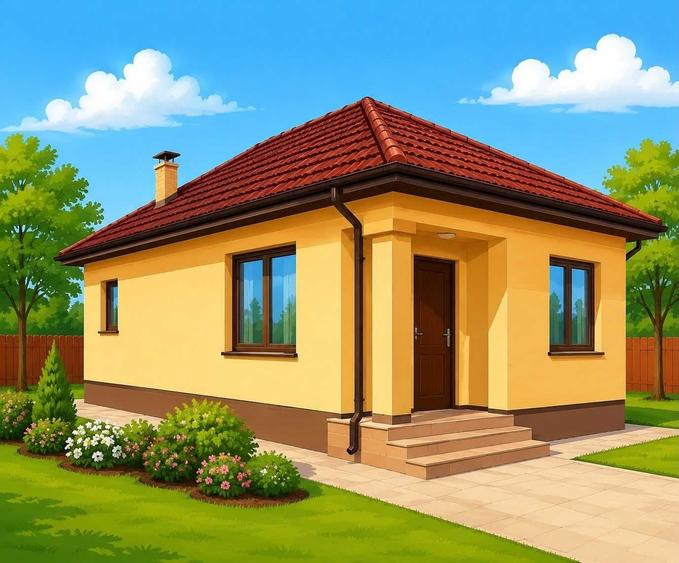 Casă cu 3 camere în Munteni