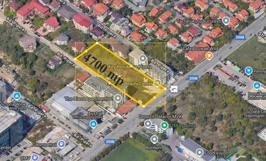 Teren Construcții intravilan de 4700 mp, în Pipera