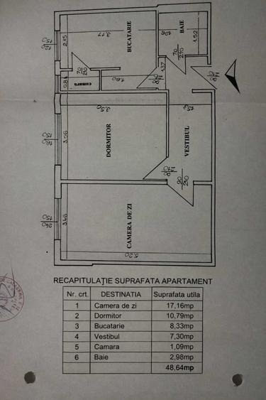 Apartament cu 2 camere decomandat în 1 Decembrie 1918