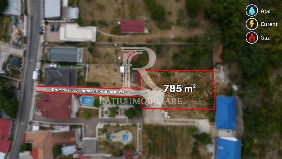 Teren Construcții intravilan de 785 mp, în Podgoria