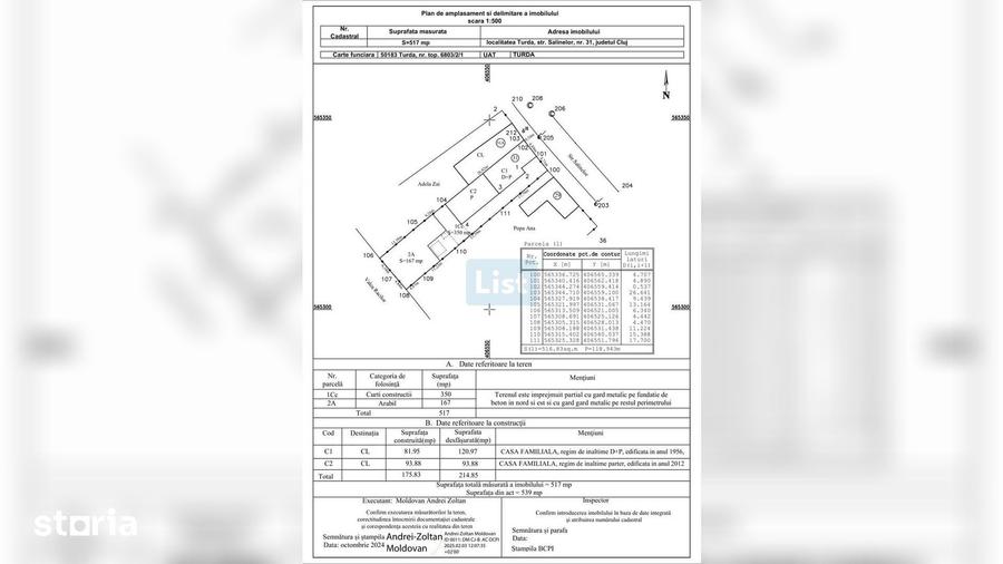 Casă cu 8 camere cu Teren 517 Mp în Central