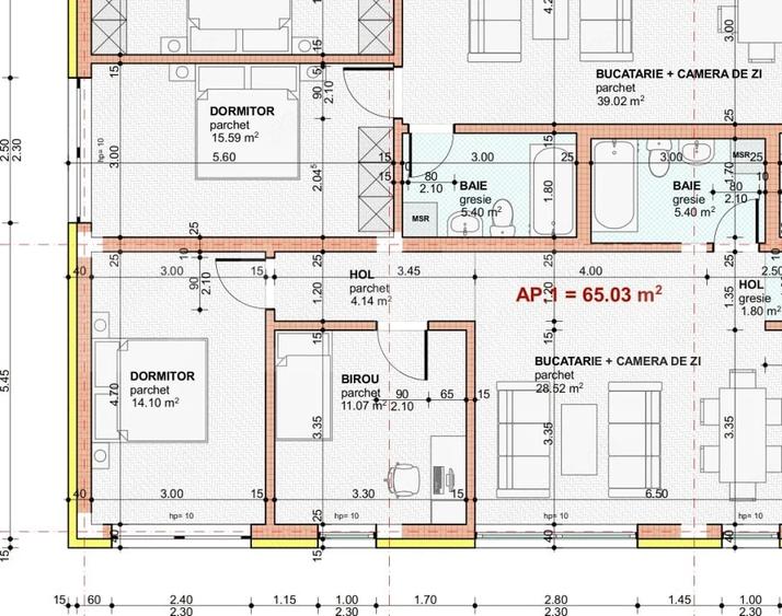 Apartament 3 camere, 65mp, bloc nou, zona Giulia - 3