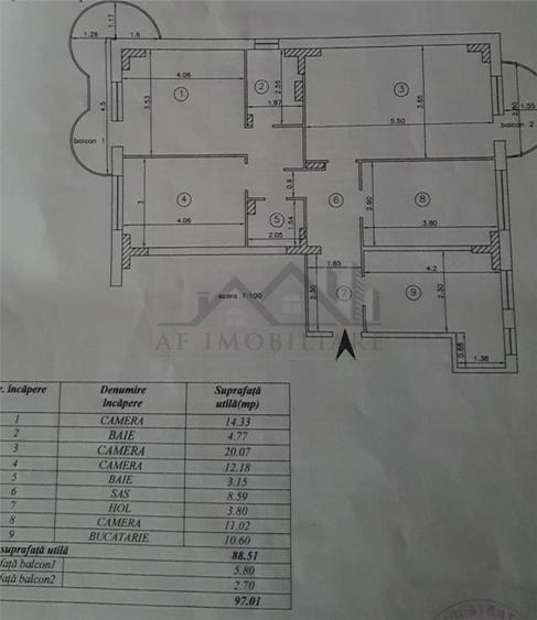 Apartament cu 4 camere decomandat, mobilat în Nicolina