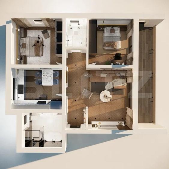 Apartament cu 3 camere decomandat în Ipotești