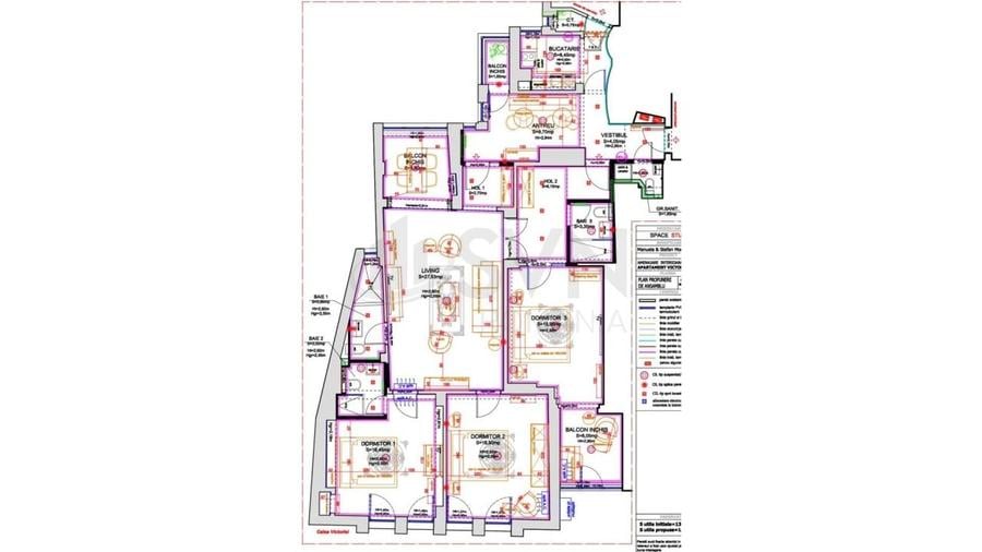 Apartament cu 4 camere decomandat, mobilat în P-ța Victoriei