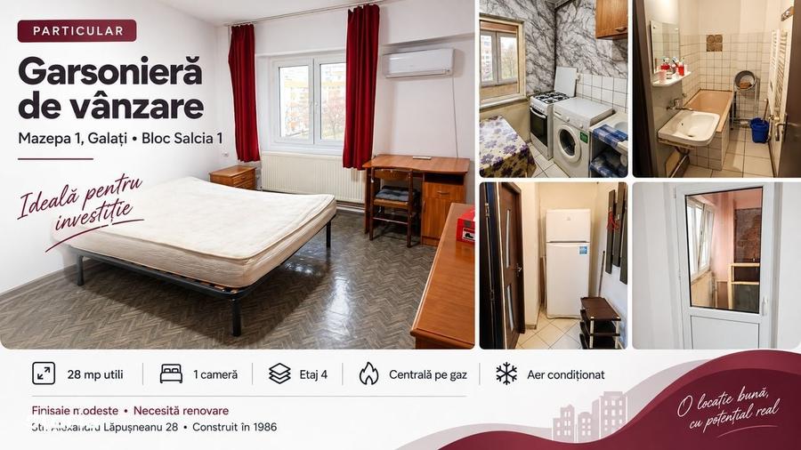 Garsonieră decomandată în Exterior Vest