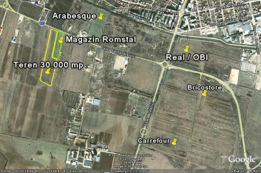 Teren Construcții intravilan de 30000 mp, în Centura