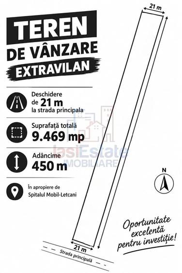 Teren extravilan de vanzare la strada principala - 1