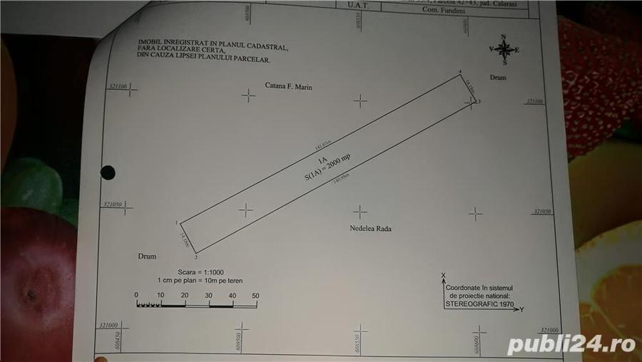 Teren de 2000 mp, în Fundeni
