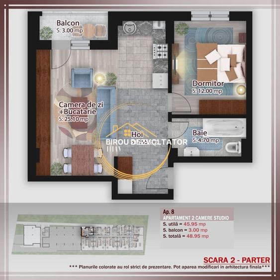 Apartament cu 2 camere decomandat în Theodor Pallady