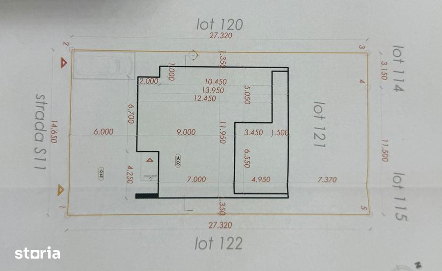 Casă cu 3 camere cu Teren 400 Mp în Central