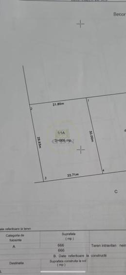 Teren Construcții de 666 mp, în Leșile