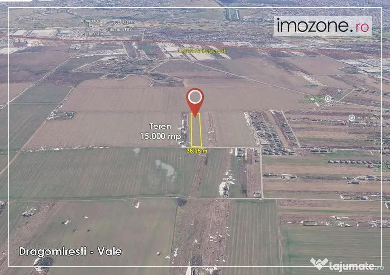 Dragomiresti Valea - Langa Centura, teren 15.000 mp, 28E/mp - Dragomiresti Vale (Bucuresti-Ilfov) - 1