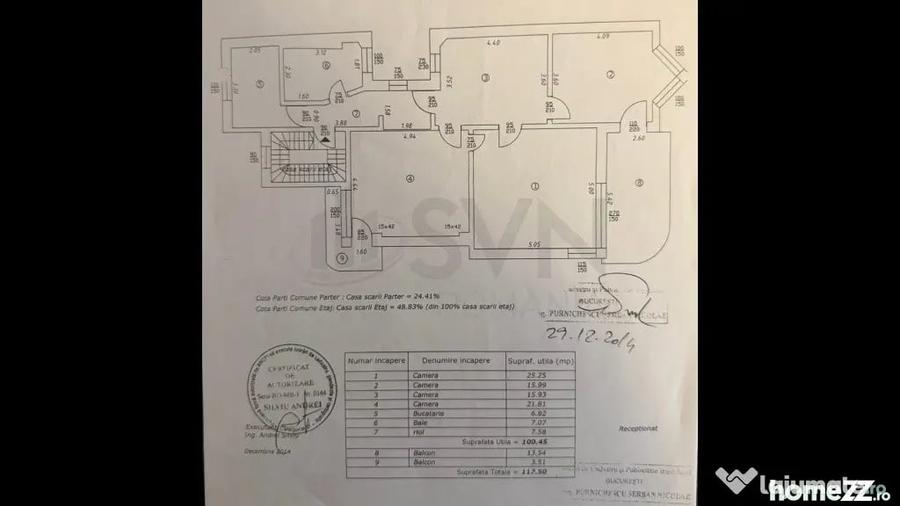 Apartament cu 4 camere decomandat în Dorobanți