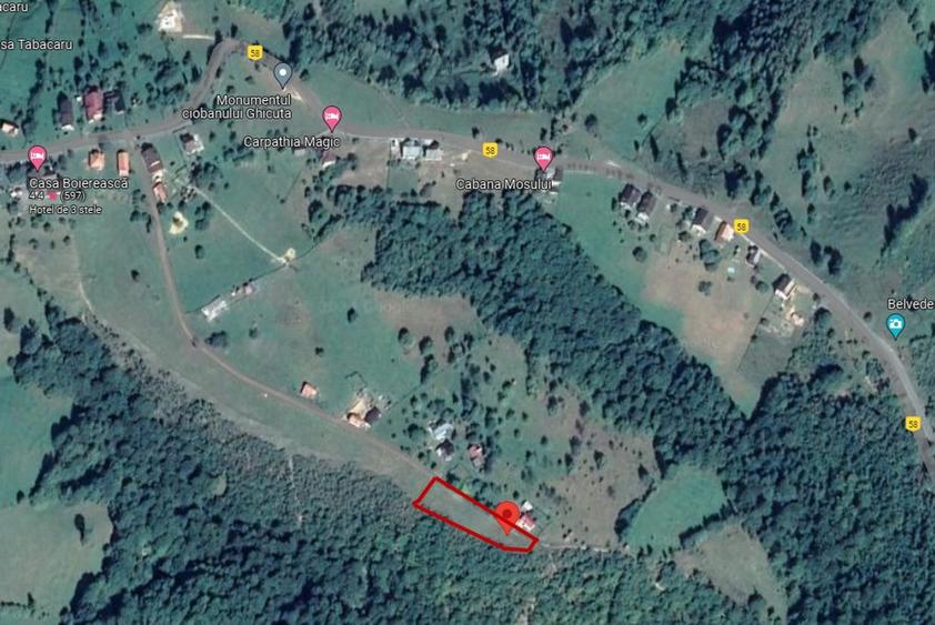 Teren Construcții extravilan de 2500 mp, în Peștera