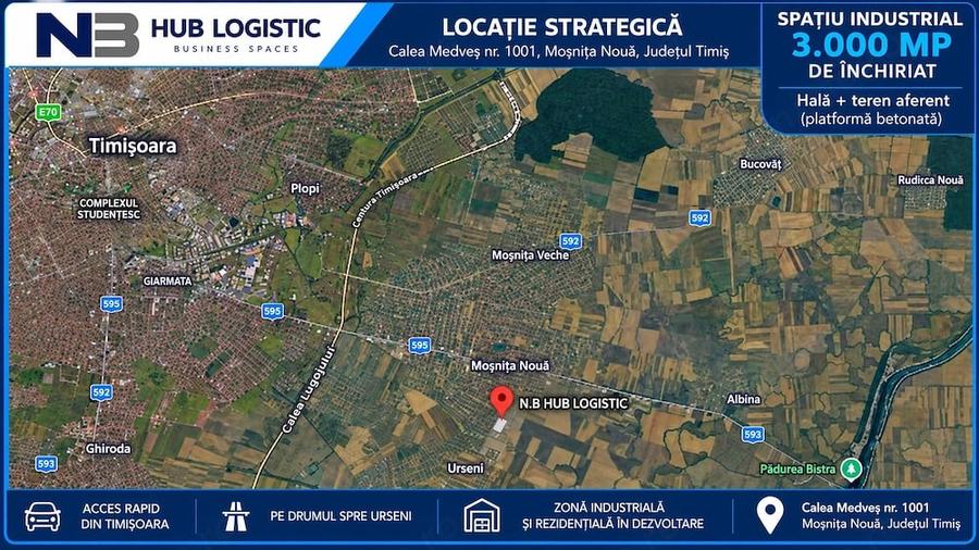 Spațiu comercial, de 3,000 mp, în Moșnița Nouă