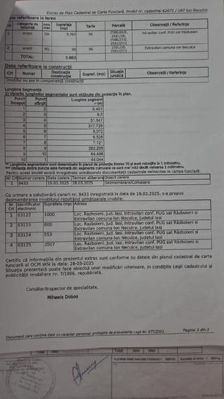 Teren de 4860 mp, în Războieni